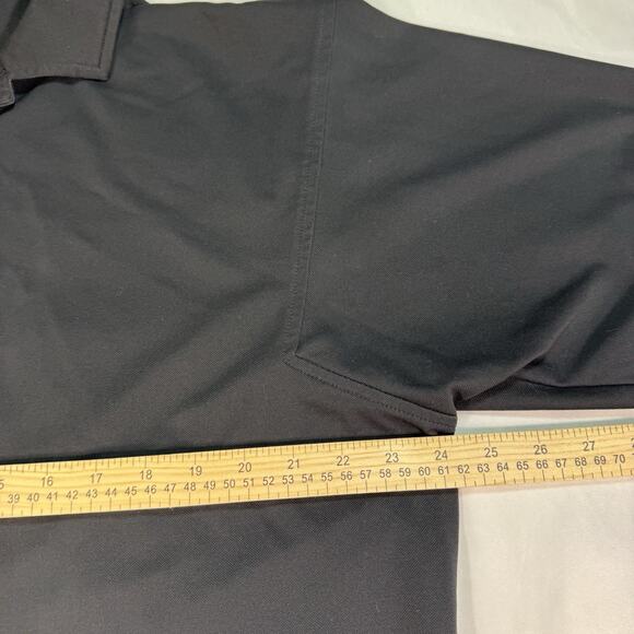 Footjoy FJ Golf Polo Men's Size Large Black Athletic Fit Collared Shirt - Picture 4 of 7